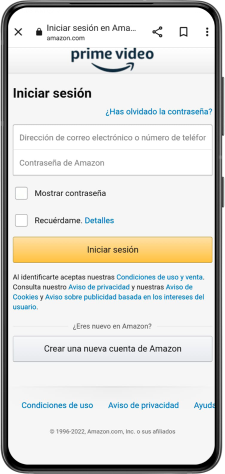 Amazon prime ingresar online